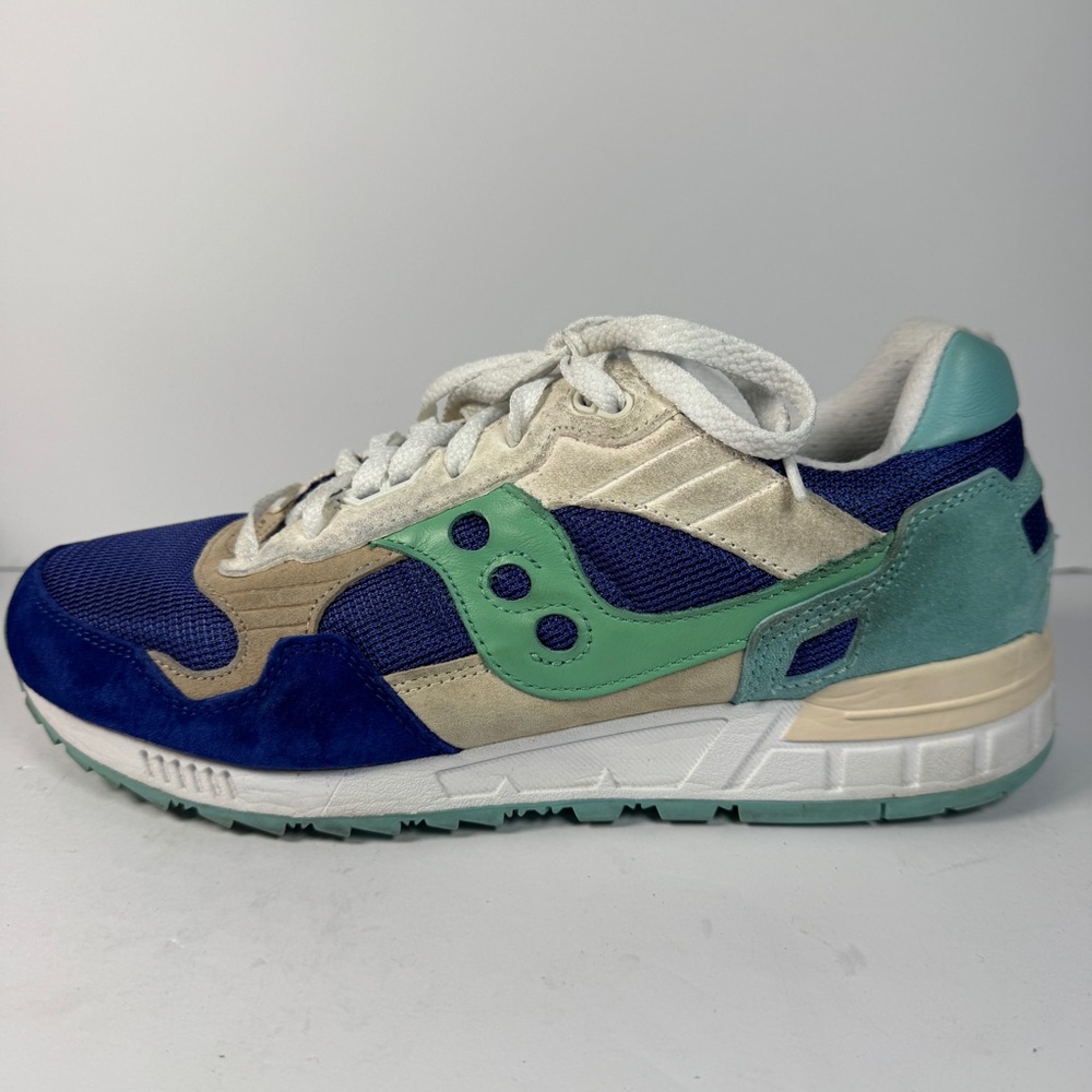 SAUCONY MENS Shadow 5000 Turquoise S70665 21 Mesh Sneakers Retro Sz 10 Preowned